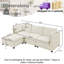Canapé d'angle modulaire Rossman en chenille, 3 places-1798685238