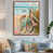 Toile avec cadre flottant brun