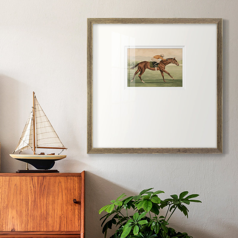 " Vintage Equestrian Ii ", 17" H x 17" W x 1.25" D