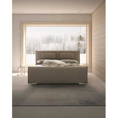 Lit plateforme tapissier Nichols