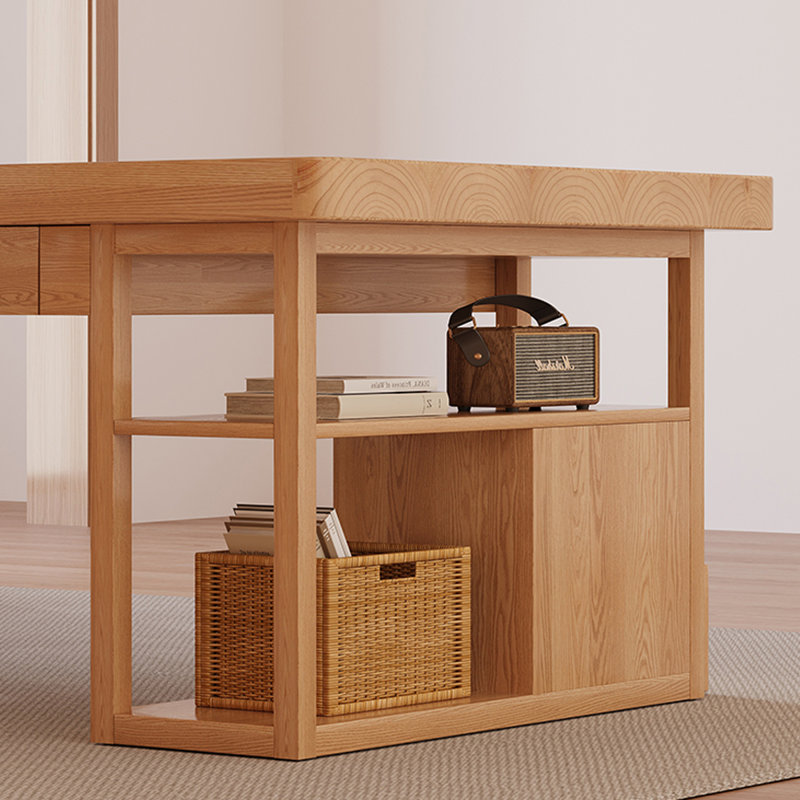 Bureaux rectangulaires en bois massif Burlywood, H 29,53 po x l 78,74 po x P 31,5 po