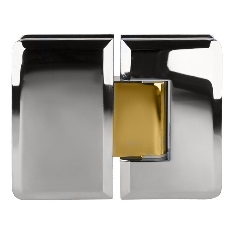 Charnière de porte de douche verre à verre 180 degrés d'épaisseur de verre de 3/8 po et 1/2 po avec finition laiton