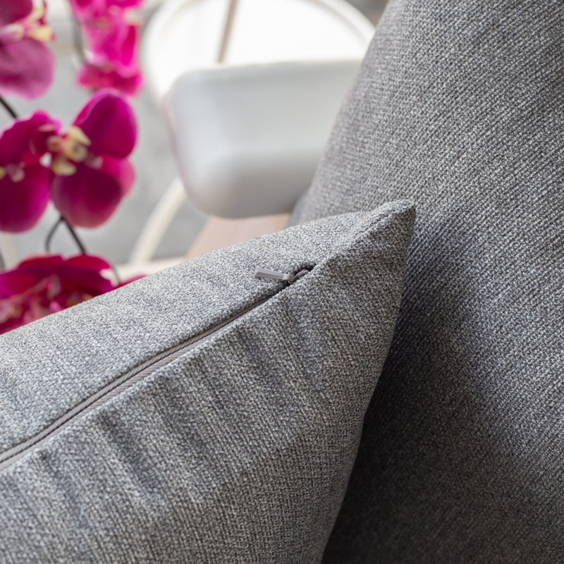 Outdoor Throw Pillow, Silver, 14" H x 20" W
