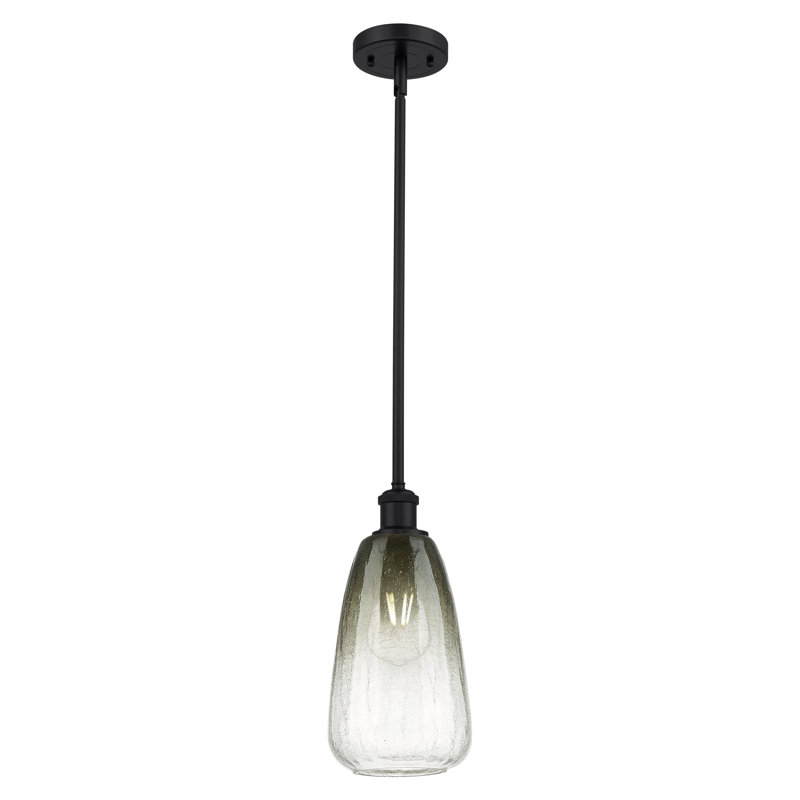 Mini-luminaire suspendu 1 tige 6 po Ballston - Brookhaven Almond, Ardoise, Noir mat