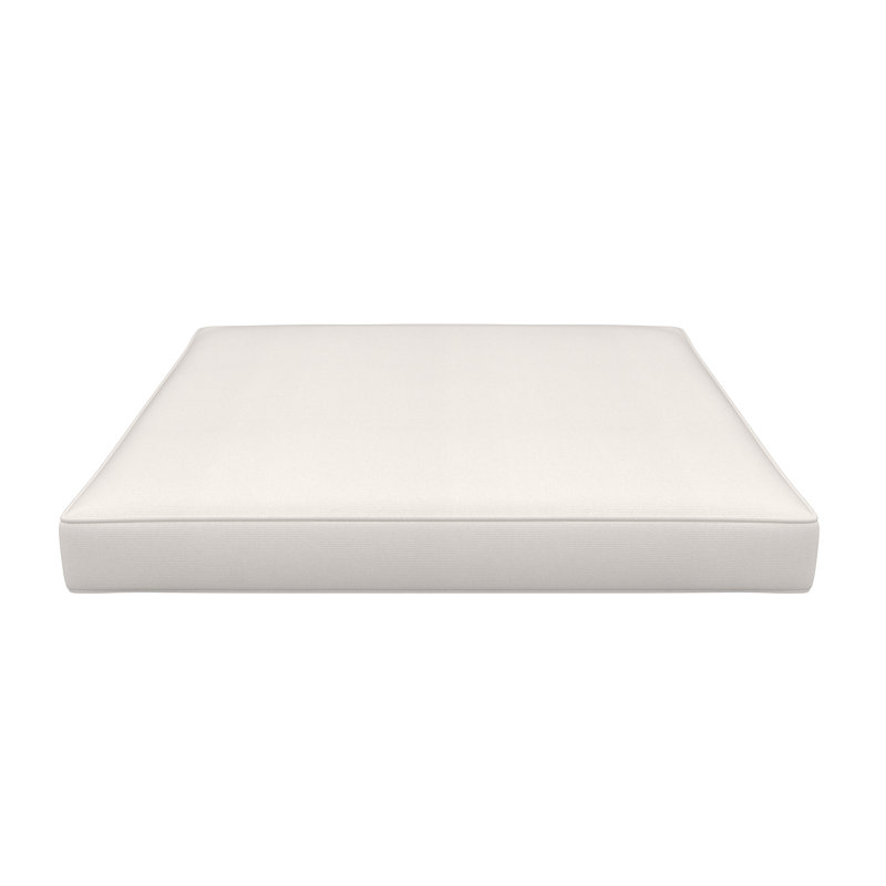 Sunbrella® Outdoor Ottoman Seat Cushion, Canvas Natural, 24" W x 24" D