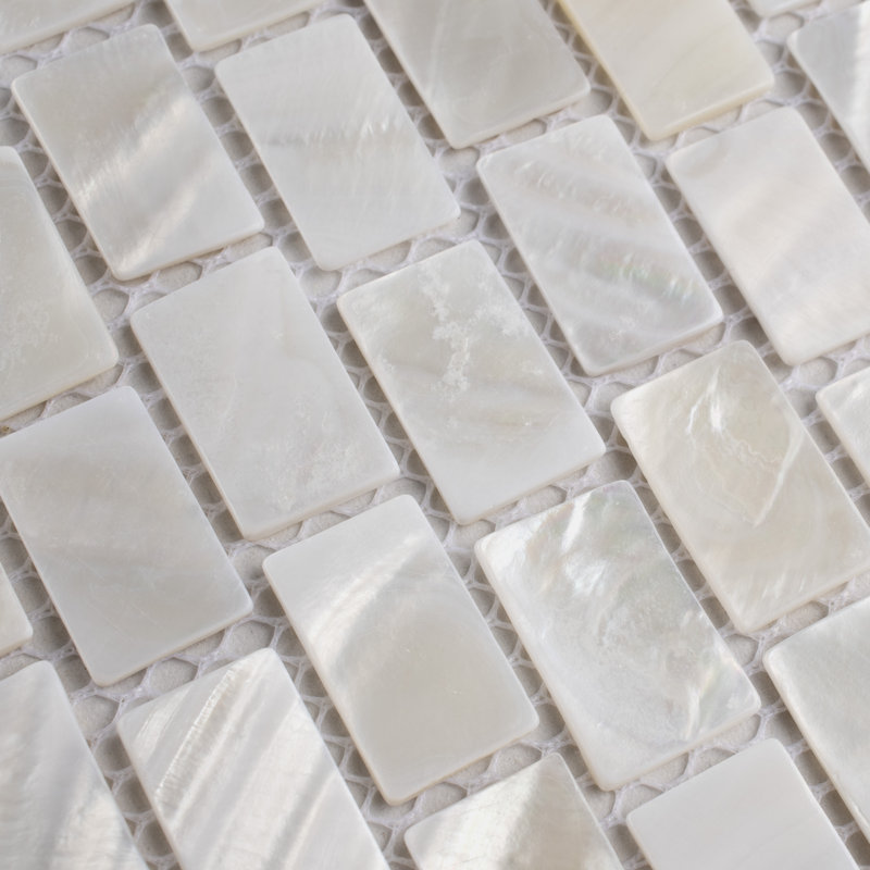 Conchella 0.57" x 0.95" Seashell Brick Joint Mosaic Tile