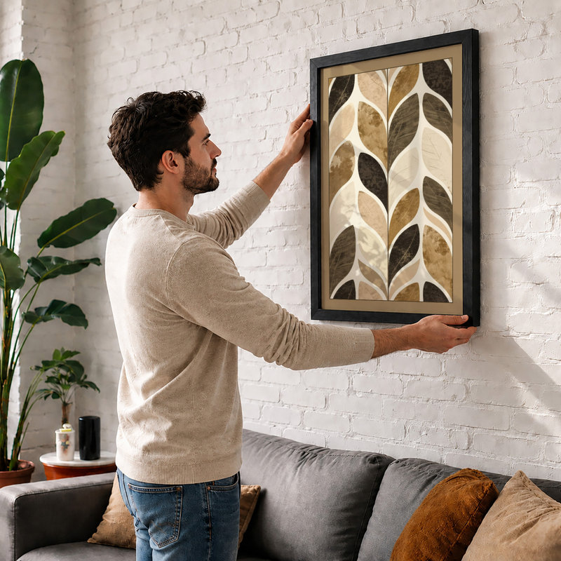 Leafing Pattern Botanical - Framed Print, Unframed, A2 - 59.4 x 42.0 cm
