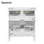 Meuble-lavabo de 30 pouces avec lavabo en céramique, porte à fermeture en douceur et tablettes réglables pour un rangement efficace-116332357