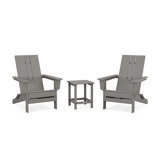 POLYWOOD by AllModern Foldable Outdoor Adirondack Chair With Table