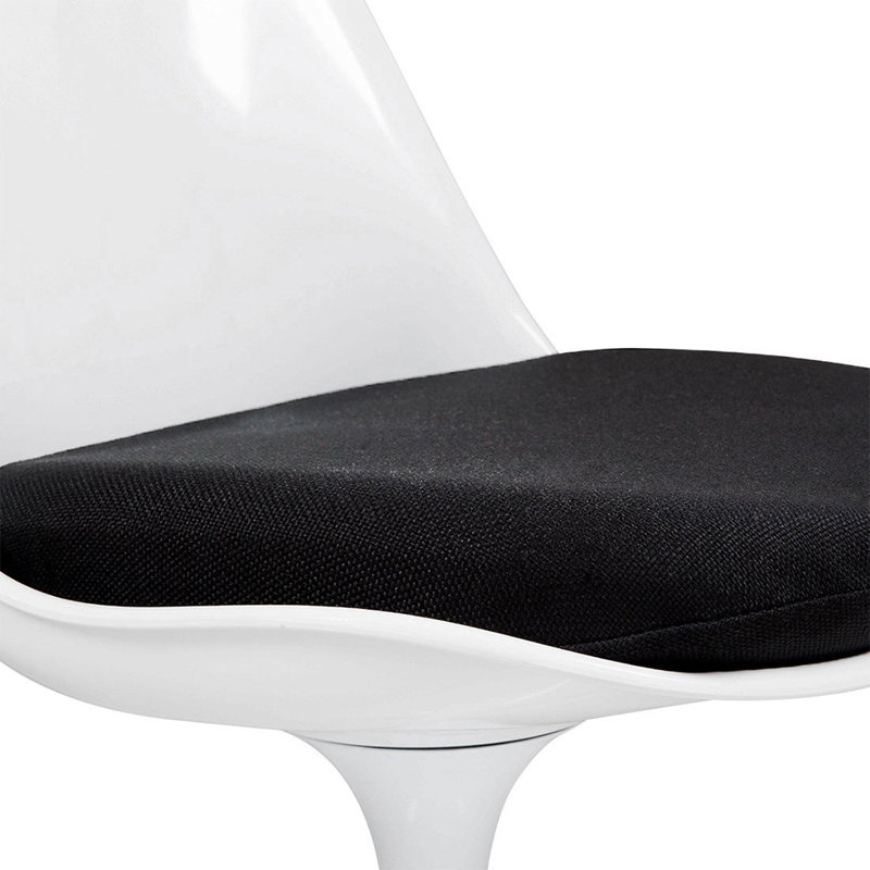 Chaise d'appoint rembourrée noire Wommack, Noir