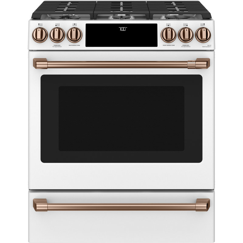 Front Control Gas Range Handle Kit, Brushed Copper