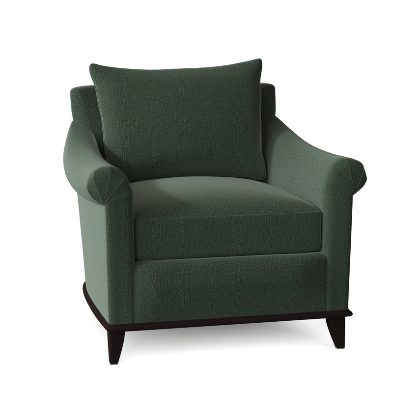 Drake Armchair Chair with Ottoman, Vintage Ebony, Elise Harbor