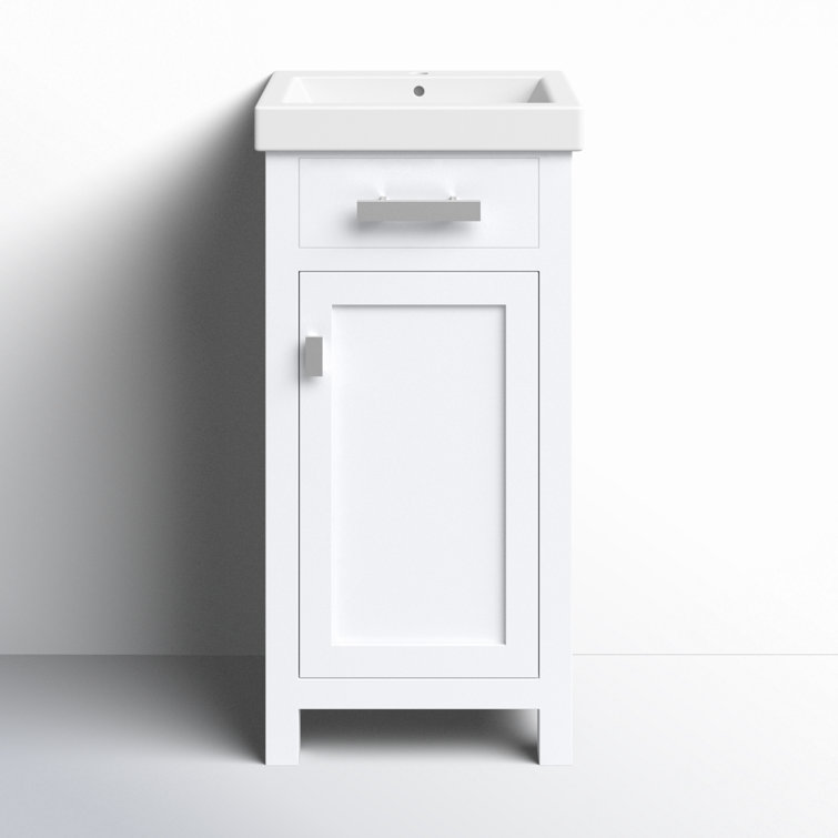 Caitlyn 17.3'' Single Bathroom Vanity with Ceramic Top