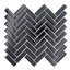 11"X 12.6" Herringbone Polished Glass Mosaic Tile-61266925