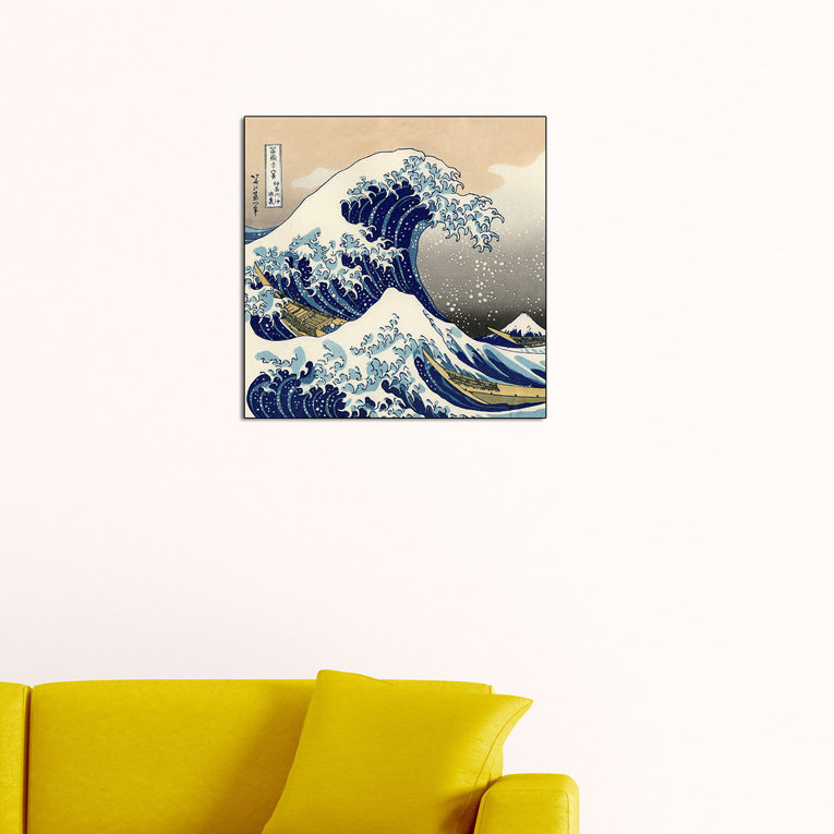 Hokusai - Wrapped Canvas Painting, 50cm H x 50cm W x 1.8cm D