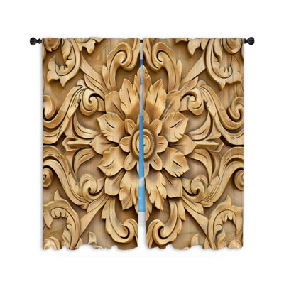 Paire de rideaux transparents en polyester Smilja