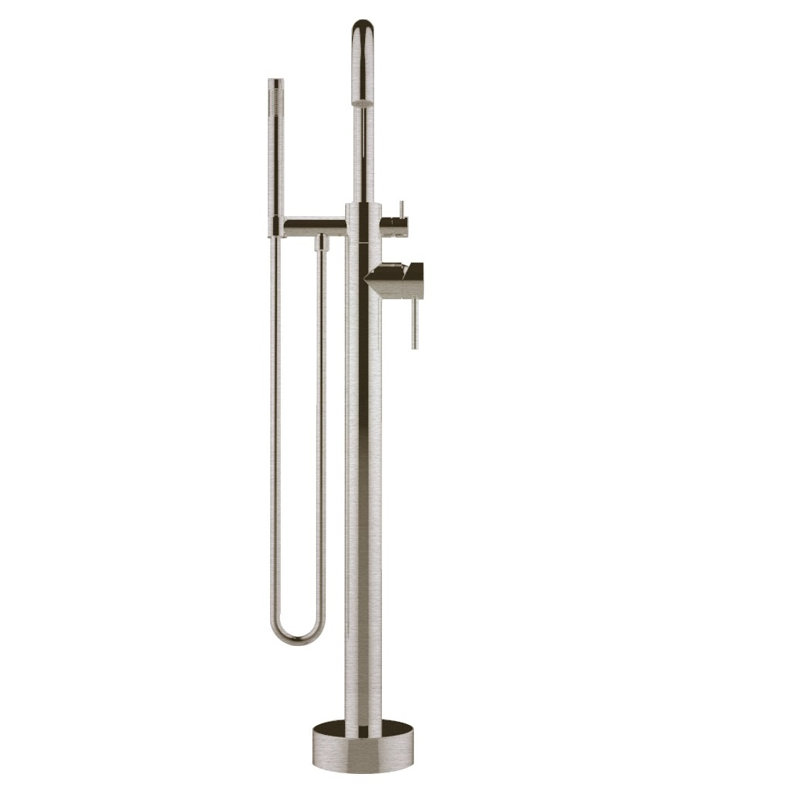 Floor Tub Spout with Diverter, Brushed Nickel