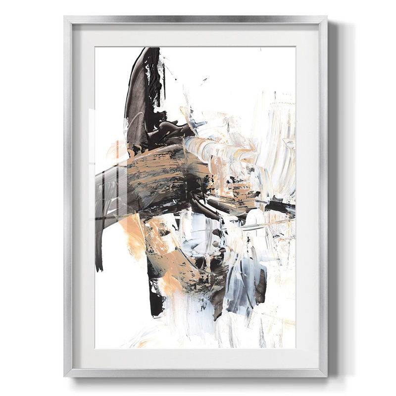 Ruckus I - impression encadrée, H 25,5 po x l 17,5 po, Argent argent