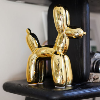 Schonbrunn 10.5" H Ceramic Balloon Dog Figurine