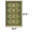 Tapis vert olive à losanges