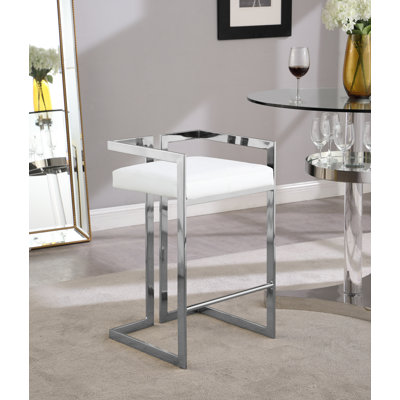 Isam Upholstered Counter Stool with Metal Frame