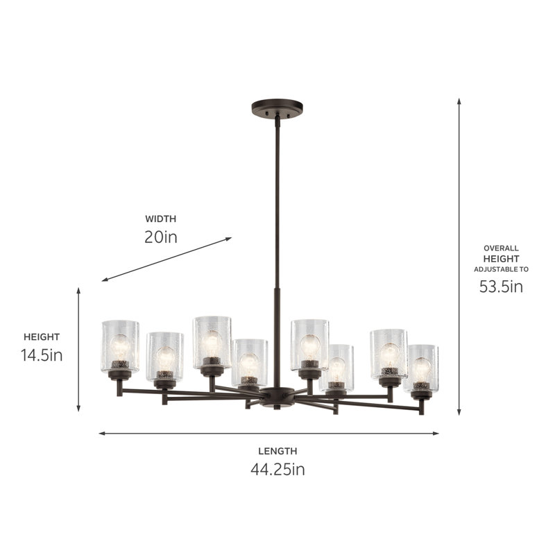 Lustre sphérique 8 lumières Spoutnik, Bronze vieilli