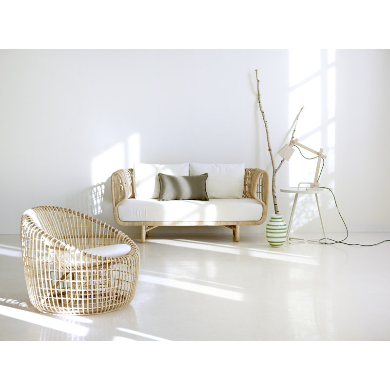 Nest Barrel Chair, Natural, Dark Gray