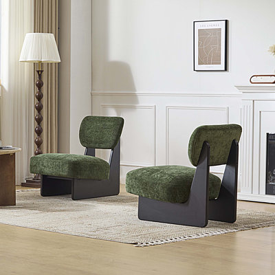 Chaises d'appoint rembourrées en tissu Vierra