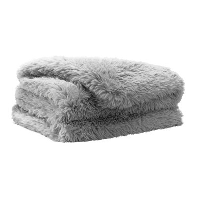 Jeté en fausse fourrure d'alpaga pour canapé et lit, douillette douce et moelleuse, 50 po x 60 po
