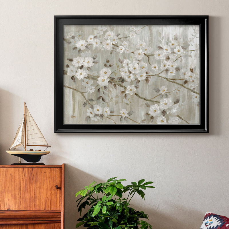 «Neutral Spring» - peinture encadrée, H 26,5 po x l 36,5 po x P 1,5 po, Black Framed Canvas