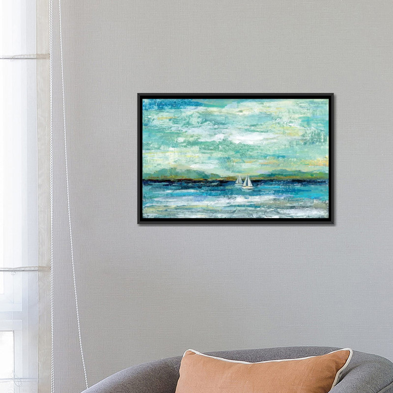 « calme lake », reproduction d’art sur toile, H 12 po x l 18 po x P 1,5 po, Toile tendue, Pas de tapis