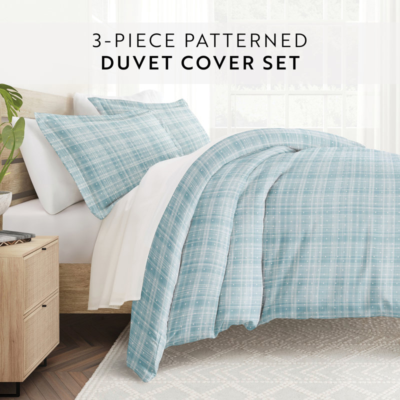 Aqua Polka Dot Microfiber Queen Bedspread Cover Set
