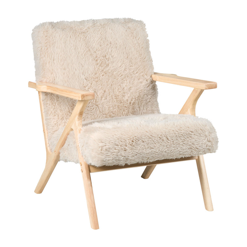 Upholstered Slipper Chair, Beige