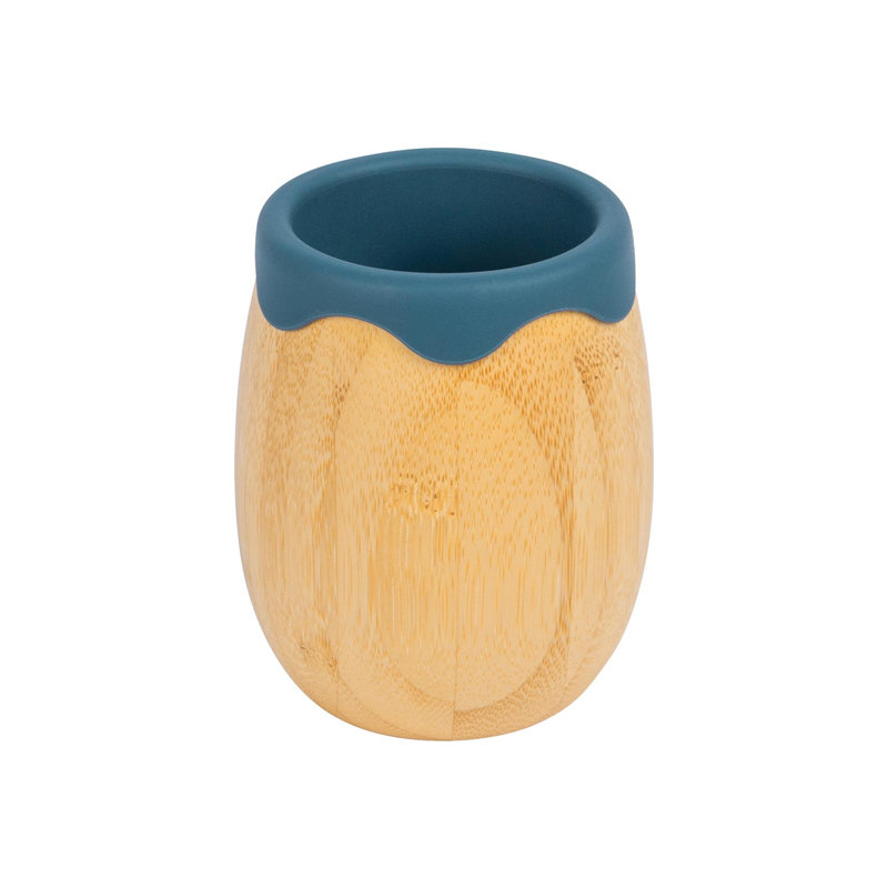 130ml Handmade Bamboo Drinking Glass, Navy Blue