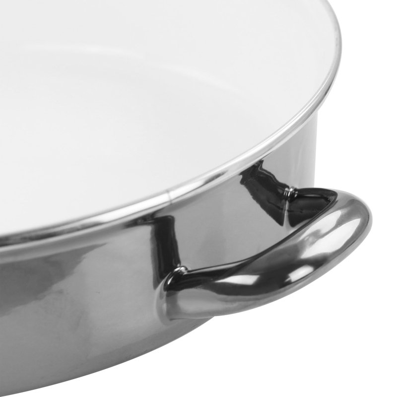 Gibson Home 5 Quarts qt. Non-Stick Enamelware Oval Braiser with Lid