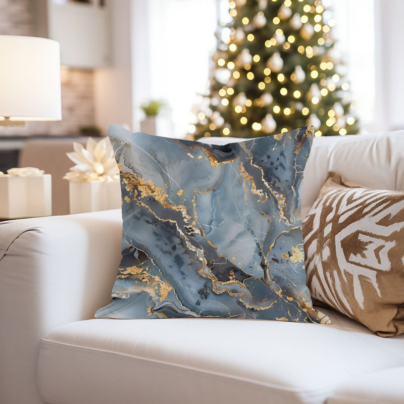 Abstract Gold & Gray Geode Crystals Marble XI Modern