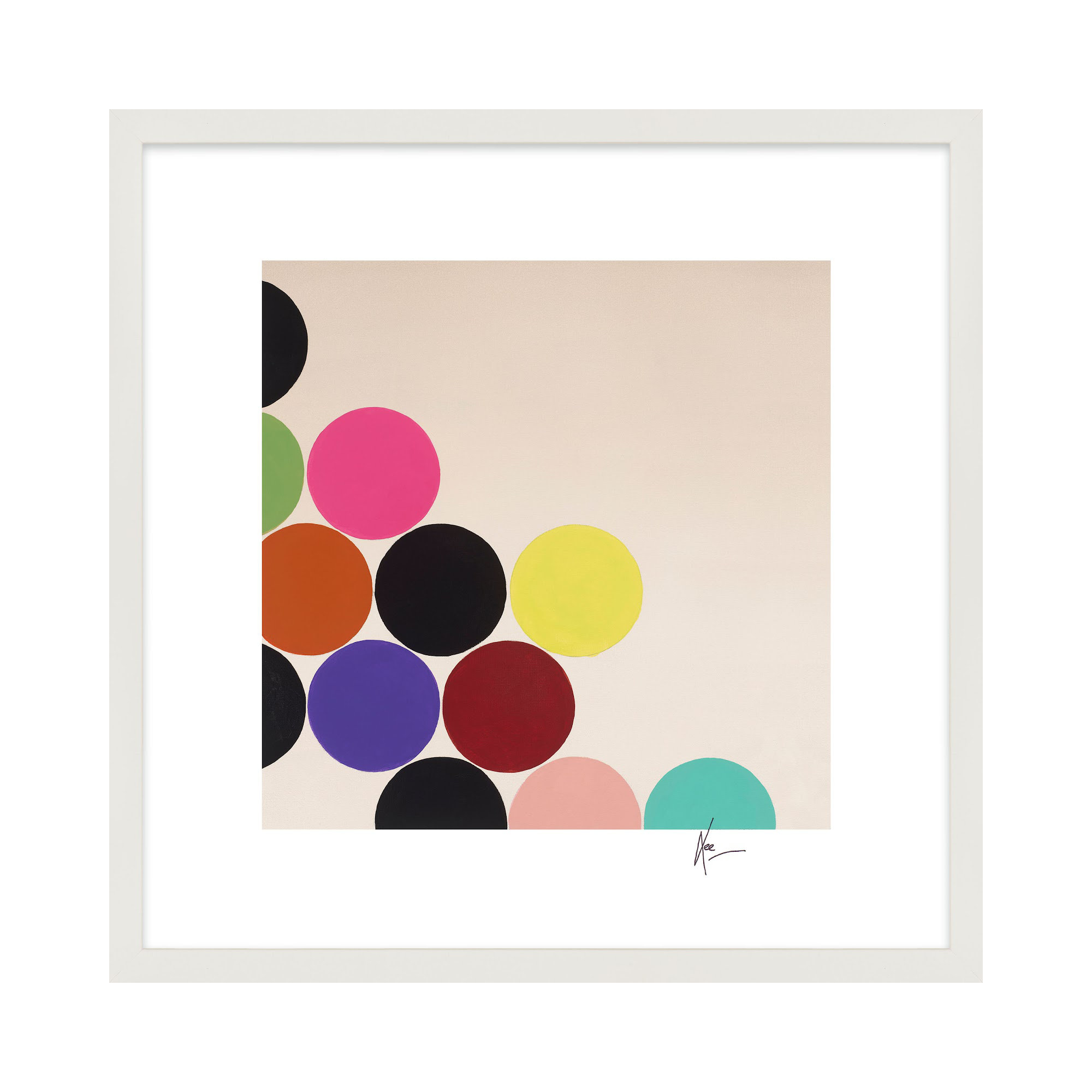Joy by Lee Lessem, White, 16" H x 16" W x 1.25" D