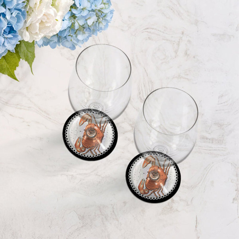Sous-verres Zodiac Cancer, Noir