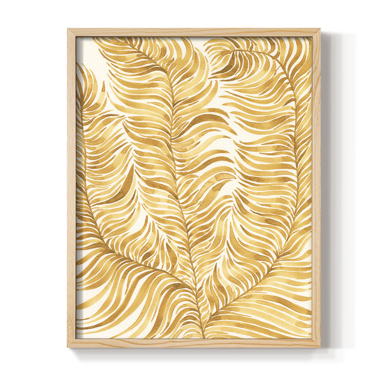 «Quiet Harmony IV», reproduction encadrée - bois massif, Naturel, H 11 po x l 9 po