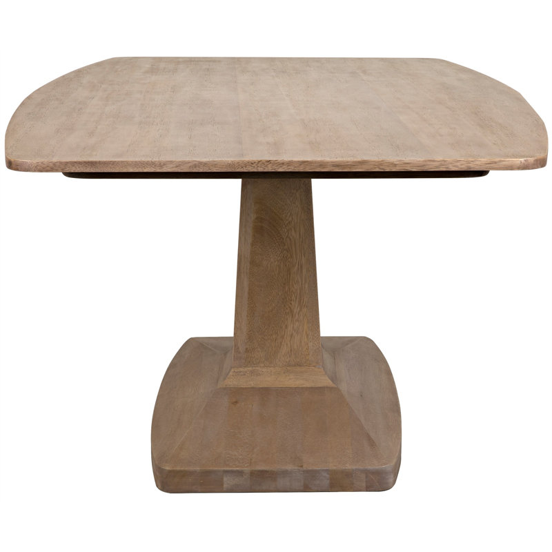 Travis Walnut Wood Dining Table, Washed Walnut