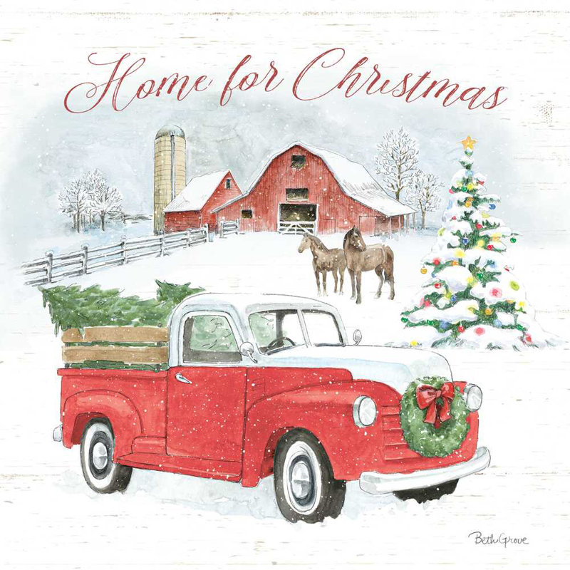 Farmhouse Holidays VII, H 36 po x l 36 po x P 1,25 po