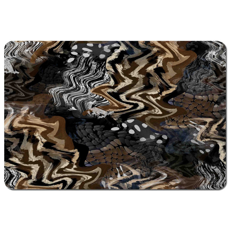 Daron Polyester, Wood Abstract Rectangle Placemat