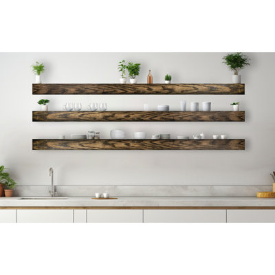 3 Piece Oak Floating Shelf
