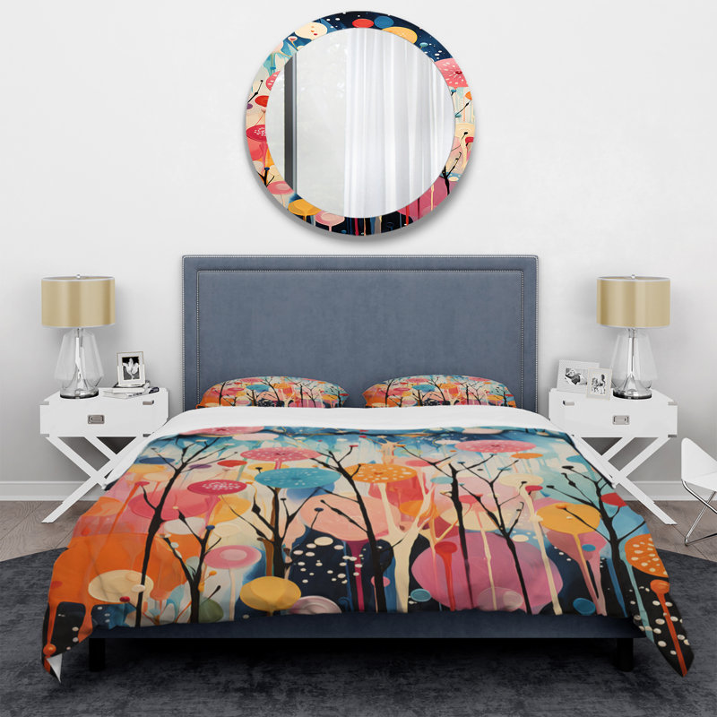 Ensemble de housse de couette en microfibre / polyester Colorful Mid Century