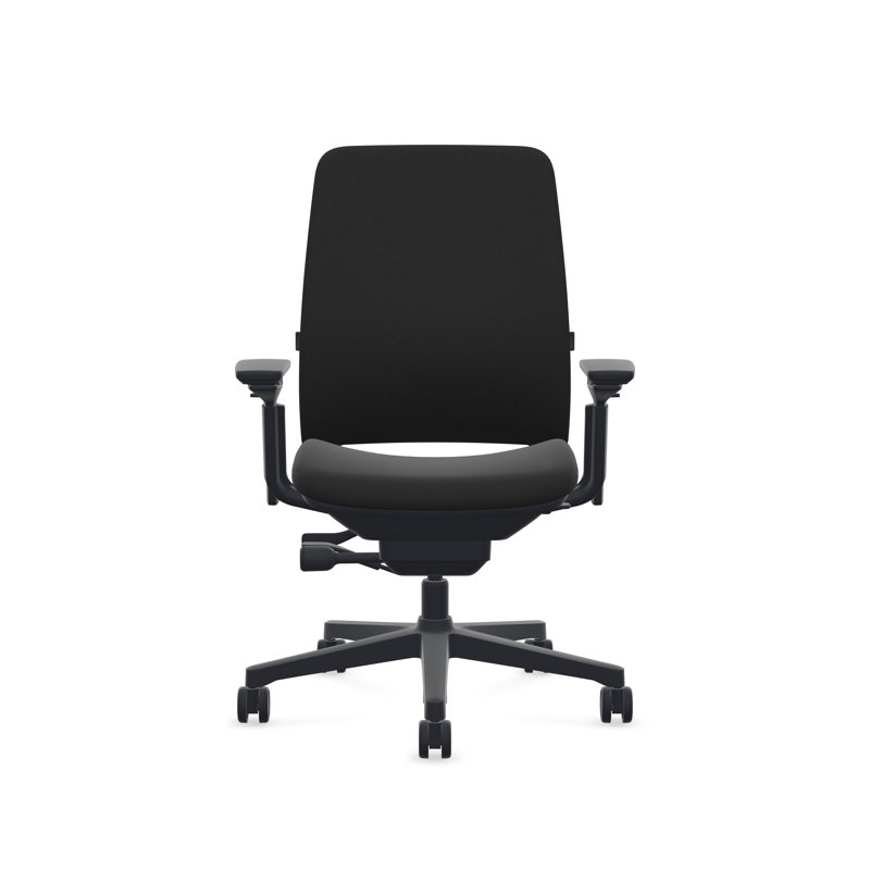 Steelcase Amia Ergonomic Task Chair, Cobalt, Black, Carpet