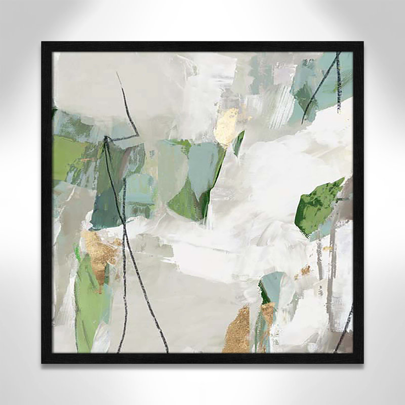 «Enchanted Emerald I» par Tom Reeves, Cadre noir mince, H 23,5 po x l 23,5 po x P 1,25 po