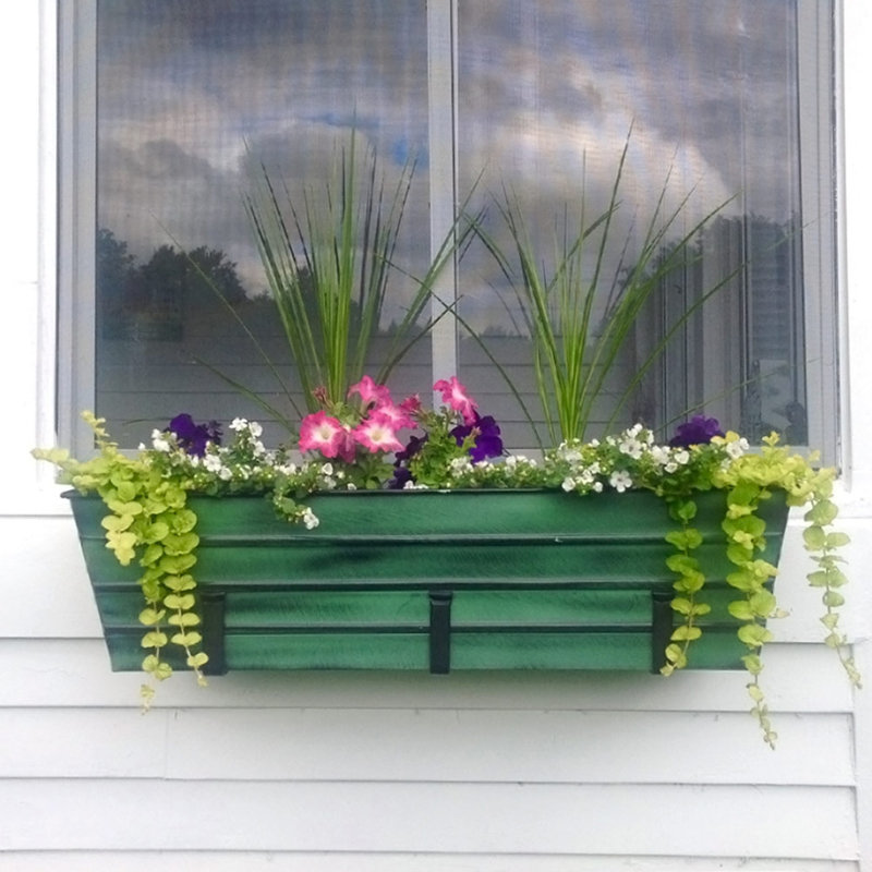 Nolette Handmade Window Box Planter, 9.5" H x 36" W x 12" D