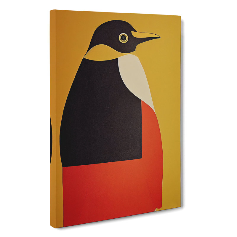 Modern Abstract Penguin No.2 - Wrapped Canvas, 50cm H x 35cm W x 3cm D
