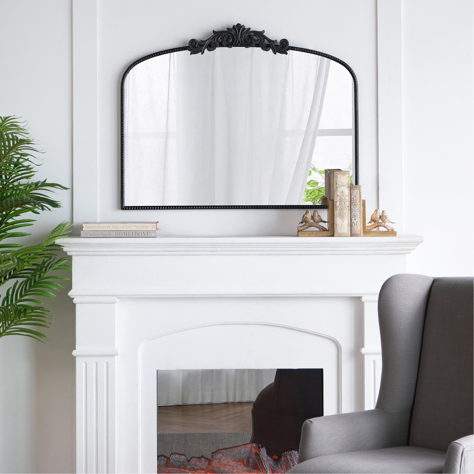 Emmeline Full-Length Mirror, Black, 31" x 40"