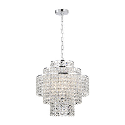 Lustre tambour en cristal 4 lumières Hythe